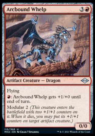 (113) Magic The Gathering Modern Horizons 2 Single: Arcbound Whelp Holo Uncommon