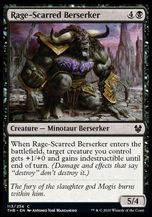 (113/254) Magic The Gathering Theros Beyond Death Single: Rage-Scarred Berserker  Common