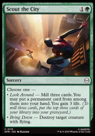 (113) Magic The Gathering Magic: The Gathering | Marvel's Spider-Man Single: Scout the City Holo Common