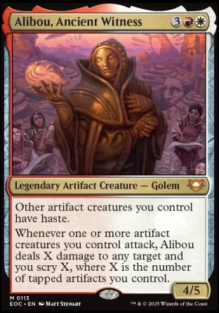 (113) Magic The Gathering Commander: Edge of Eternities Single: Alibou, Ancient Witness  Mythic