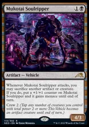 (113) Magic The Gathering Kamigawa: Neon Dynasty Single: Mukotai Soulripper  Rare