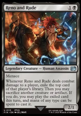 (113) Magic The Gathering Magic: The Gathering - FINAL FANTASY Single: Reno and Rude Holo Uncommon