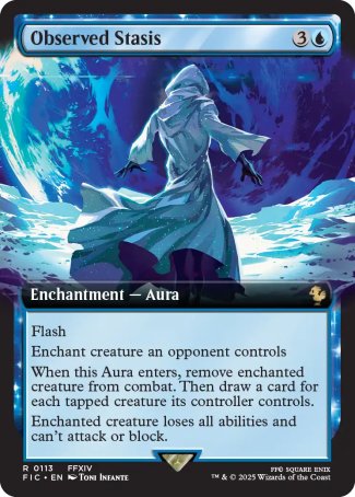 (113) Magic The Gathering Commander: Magic: The Gathering - FINAL FANTASY: Extras Single: Observed Stasis  Rare