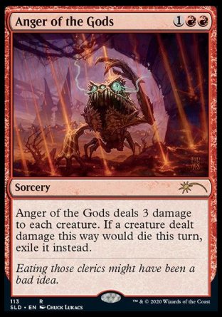 (113) Magic The Gathering Secret Lair Drop Series Single: Anger of the Gods Holo Rare