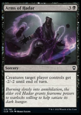 (113) Magic The Gathering Commander Legends: Battle for Baldur's Gate Single: Arms of Hadar Holo Common