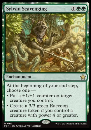 (113) Magic The Gathering Magic: The Gathering Foundations Single: Sylvan Scavenging Holo Rare