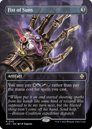 (113) Magic The Gathering Commander: The Lost Caverns of Ixalan: Extras Single: Fist of Suns  Rare