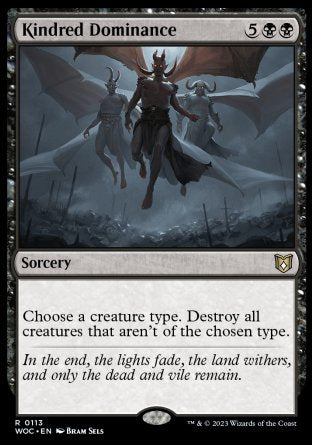 (113) Magic The Gathering Commander: Wilds of Eldraine Single: Kindred Dominance  Rare