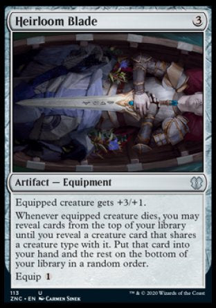 (113) Magic The Gathering Commander: Zendikar Rising Single: Heirloom Blade  Uncommon