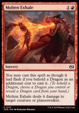 (113) Magic The Gathering Tarkir: Dragonstorm Single: Molten Exhale  Common