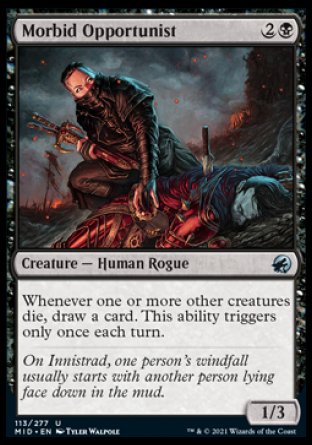 (113) Magic The Gathering Innistrad: Midnight Hunt Single: Morbid Opportunist Holo Uncommon
