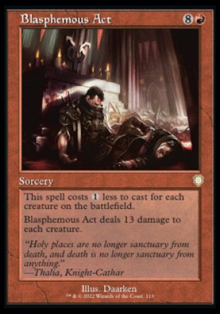 (113) Magic The Gathering Commander: The Brothers' War Single: Blasphemous Act  Rare