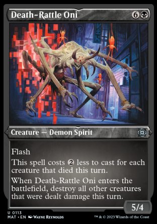 (113) Magic The Gathering March of the Machine: The Aftermath: Extras Single: Death-Rattle Oni (V.2)  Uncommon