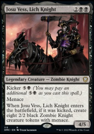 (113) Magic The Gathering Commander: Dominaria United Single: Josu Vess, Lich Knight  Rare