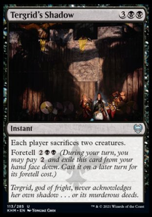 (113/285) Magic The Gathering Kaldheim Single: Tergrid's Shadow  Uncommon