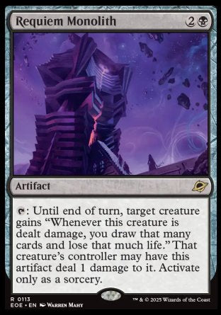 (113) Magic The Gathering Edge of Eternities: Promos Single: Requiem Monolith (V.1) Holo Rare