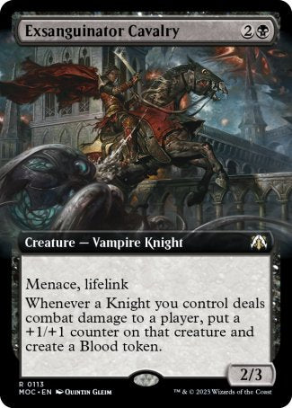 (113) Magic The Gathering Commander: March of the Machine: Extras Single: Exsanguinator Cavalry  Rare