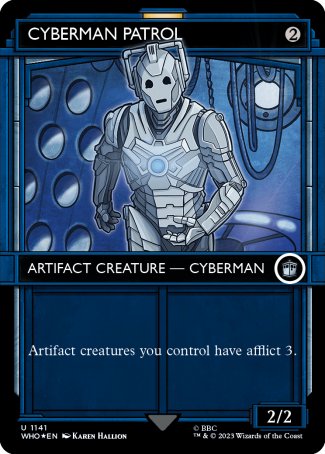 (1141) Magic The Gathering Universes Beyond: Doctor Who: Extras Single: Cyberman Patrol (V.3)  Uncommon