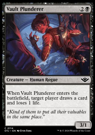 (114) Magic The Gathering Outlaws of Thunder Junction Single: Vault Plunderer  Holo Common