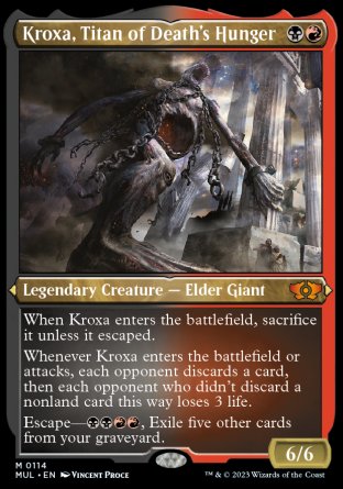 (114) Magic The Gathering Multiverse Legends Single: Kroxa, Titan of Death's Hunger (V.2) Holo Mythic