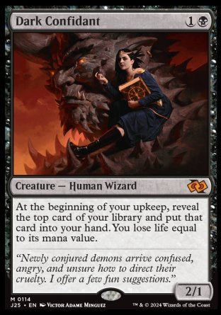(114) Magic The Gathering Foundations Jumpstart Single: Dark Confidant  Mythic
