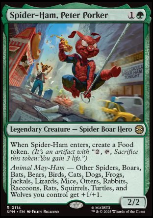 (114) Magic The Gathering Magic: The Gathering | Marvel's Spider-Man: Promos Single: Spider-Ham, Peter Porker Holo Rare