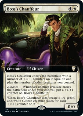 (114) Magic The Gathering Commander: Streets of New Capenna: Extras Single: Boss's Chauffeur  Rare