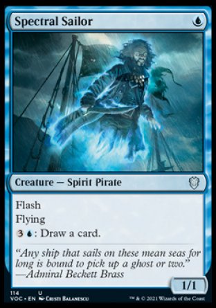 (114) Magic The Gathering Commander: Innistrad: Crimson Vow Single: Spectral Sailor  Uncommon