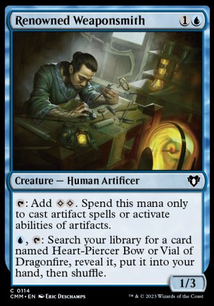 (114) Magic The Gathering Commander Masters Single: Renowned Weaponsmith Holo Common