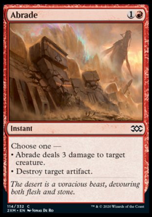 (114/332) Magic The Gathering Double Masters Single: Abrade  Common