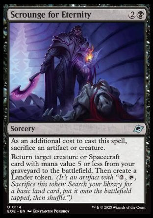 (114) Magic The Gathering Edge of Eternities Single: Scrounge for Eternity Holo Uncommon