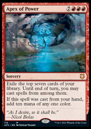 (114) Magic The Gathering Commander: Adventures in the Forgotten Realms Single: Apex of Power  Mythic