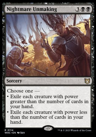 (114) Magic The Gathering Commander: Wilds of Eldraine Single: Nightmare Unmaking  Rare