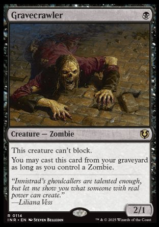 (114) Magic The Gathering Innistrad Remastered Single: Gravecrawler Holo Rare