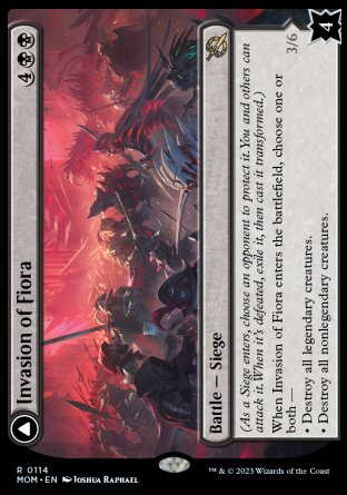 (114) Magic The Gathering March of the Machine Single: Invasion of Fiora // Marchesa, Resolute Monarch  Rare
