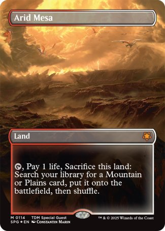 (114) Magic The Gathering Special Guests Single: Arid Mesa (Dragonscale Holo) Holo Mythic
