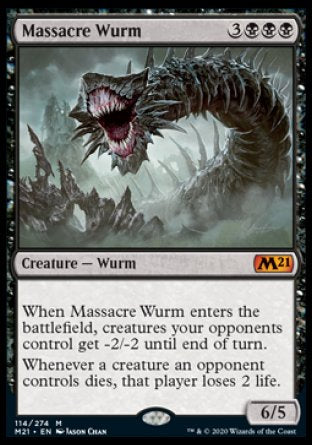 (114) Magic The Gathering Core 2021: Promos Single: Massacre Wurm (V.2)  Mythic