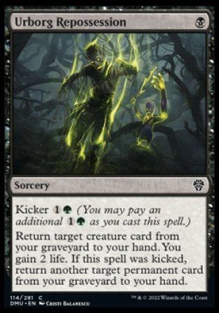 (114) Magic The Gathering Dominaria United Single: Urborg Repossession Holo Common