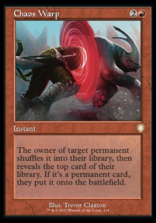 (114) Magic The Gathering Commander: The Brothers' War Single: Chaos Warp  Rare