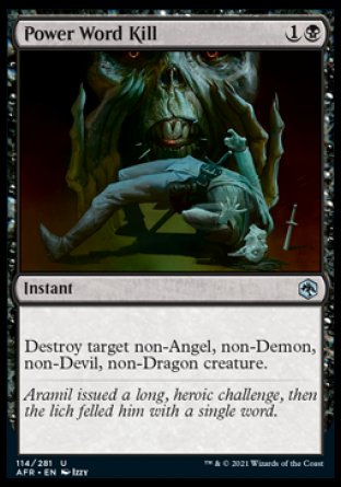 (114) Magic The Gathering Adventures in the Forgotten Realms Single: Power Word Kill  Uncommon