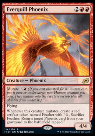(114) Magic The Gathering Ikoria: Lair of Behemoths: Promos Single: Everquill Phoenix (V.1)  Rare
