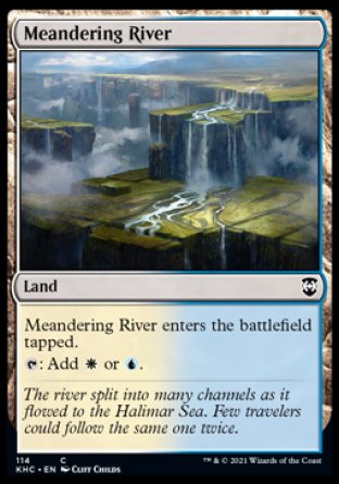 (114) Magic The Gathering Commander: Kaldheim Single: Meandering River  Common