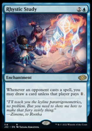 (114) Magic The Gathering Jumpstart 2022 Single: Rhystic Study  Rare