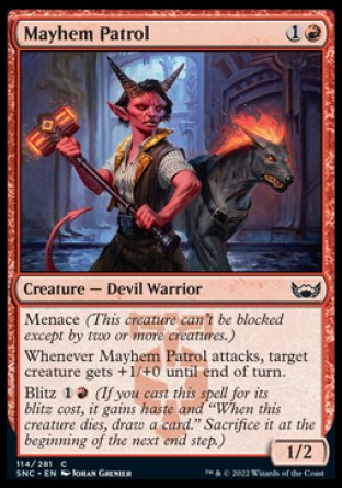 (114) Magic The Gathering Streets of New Capenna Single: Mayhem Patrol  Common