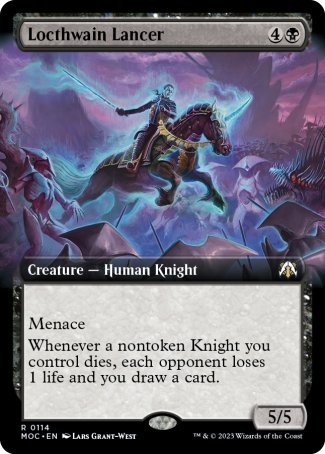 (114) Magic The Gathering Commander: March of the Machine: Extras Single: Locthwain Lancer  Rare