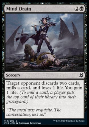 (114/280) Magic The Gathering Zendikar Rising Single: Mind Drain  Common