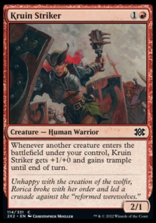 (114) Magic The Gathering Double Masters 2022 Single: Kruin Striker Holo Common
