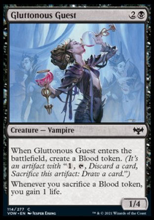 (114) Magic The Gathering Innistrad: Crimson Vow Single: Gluttonous Guest Holo Common