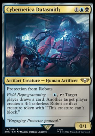 (114) Magic The Gathering Universes Beyond: Warhammer 40000 Single: Cybernetica Datasmith  Rare