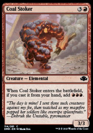 (114) Magic The Gathering Dominaria Remastered Single: Coal Stoker Holo Common